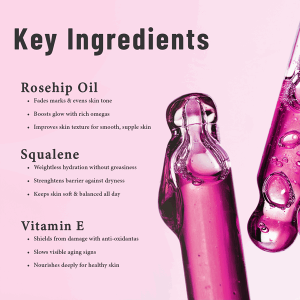 Rosehip Oil with Squalene and Vitamin E Essential Oil - Image 3
